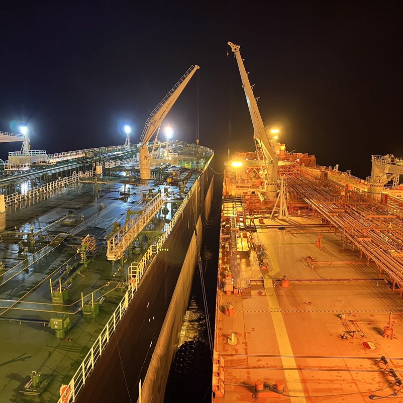 STS at night in Brazil